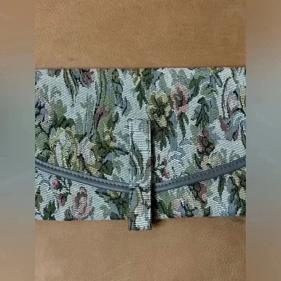 Vintage Travel Makeup Or Jewelry Storage Case Floral Pattern - Picture 2 of 11